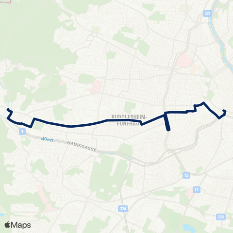 Wiener Linien Oper / Karlsplatz - Hütteldorf, Bujattigasse map