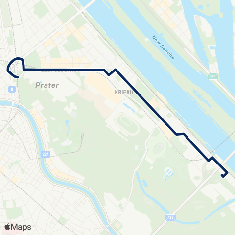 Wiener Linien Praterstern - Praterbrücke map