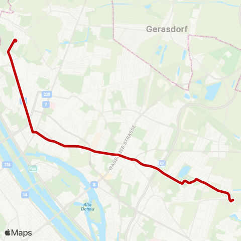 Wiener Linien Aspern Nord - Strebersdorf,Edmund-Hawranek-Platz map