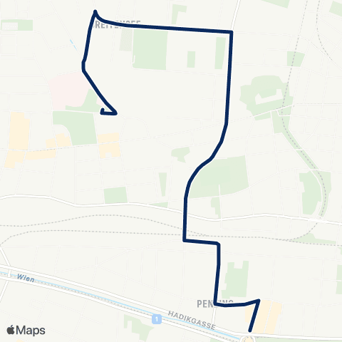Wiener Linien Hietzing - Hanusch-Krankenhaus map