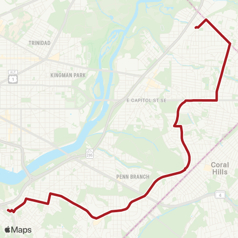 Metrobus Alabama Av-Division Av map