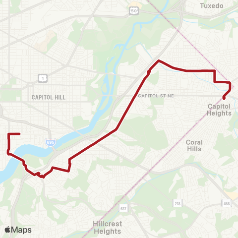 Metrobus Minnesota Av map