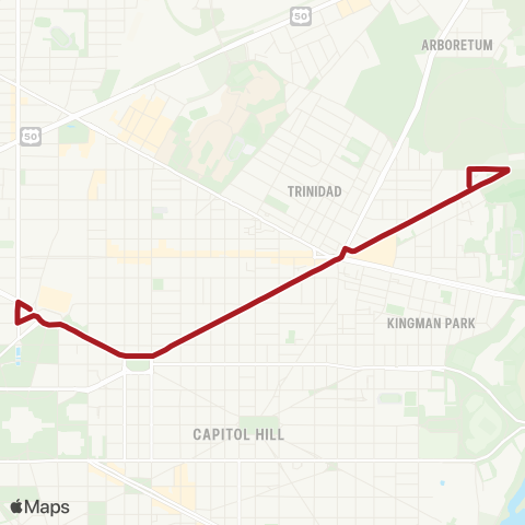 Metrobus Maryland Av map