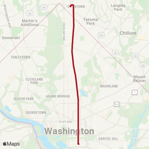Metrobus 7 St-Georgia Av map