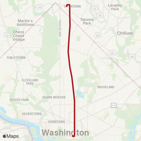 Metrobus 7 St-Georgia Av Limited map