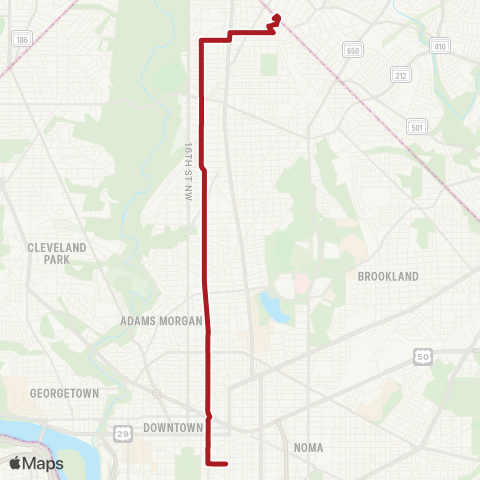 Metrobus 14 St Limited map