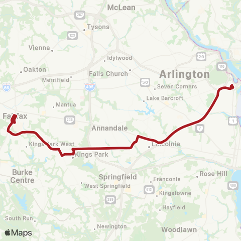 Metrobus Braddock Rd map