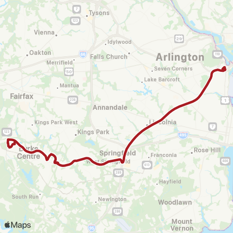 Metrobus Burke Centre Exp map