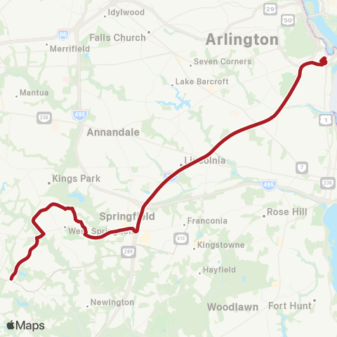 Metrobus Cardinal Forest Exp map