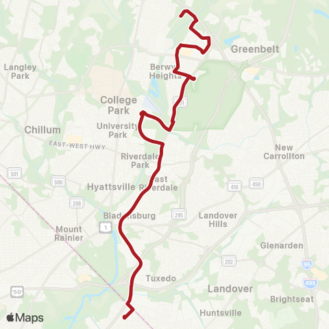 Metrobus Kenilworth Av map