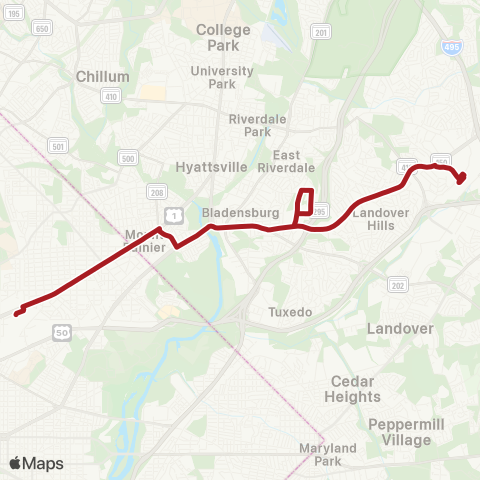 Metrobus Annapolis Rd map