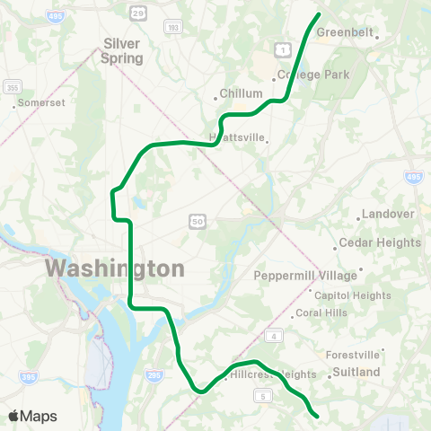 Metrorail Green map