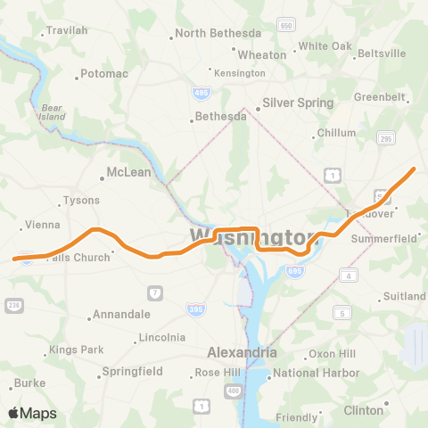 Metrorail Orange map