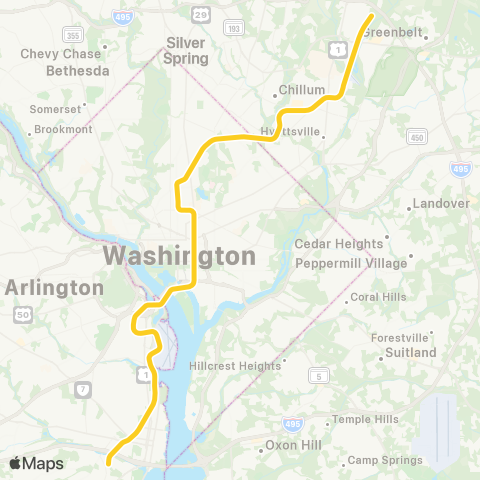 Metrorail Yellow map