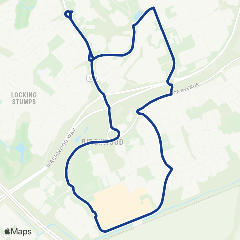 Warrington's Own Buses Birchwood Station - Birchwood Station map