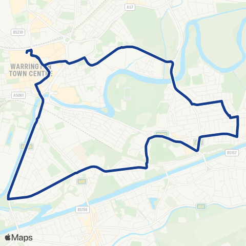 Warrington's Own Buses Warrington Bus Interchange Stand L - Warrington Bus Interchange Stand K map