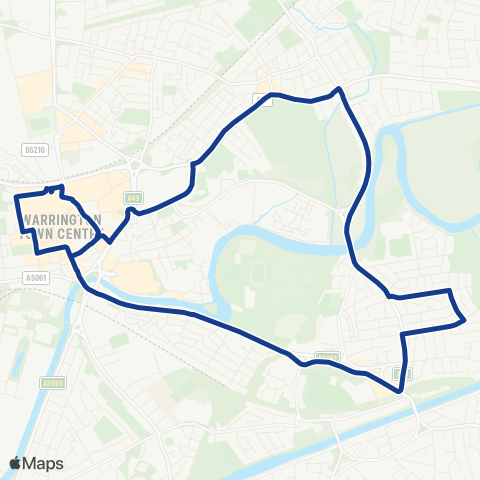 Warrington's Own Buses Warrington Bus Interchange Stand L - Warrington Bus Interchange Stand M map