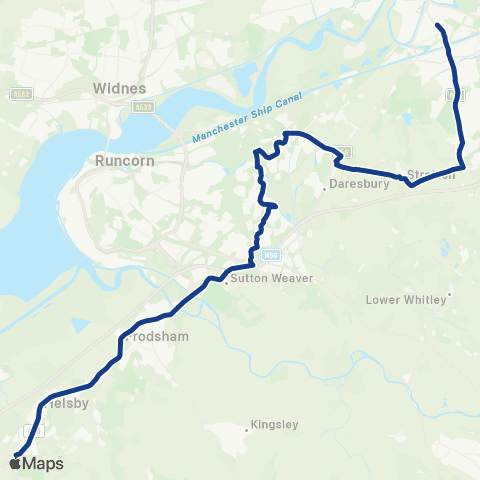 Warrington's Own Buses Causeway Hotel - The Hornsmill Ph map