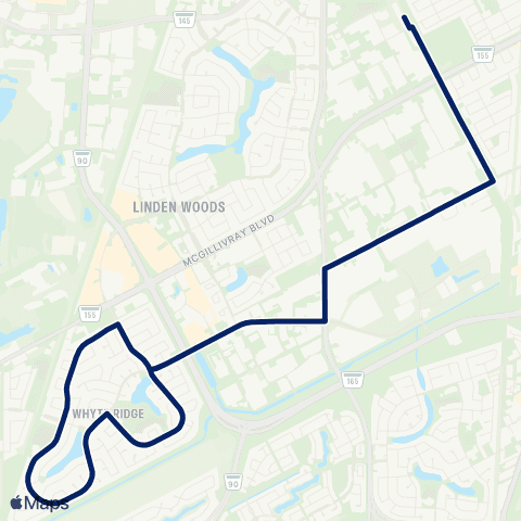 Winnipeg Transit Whyte Ridge map