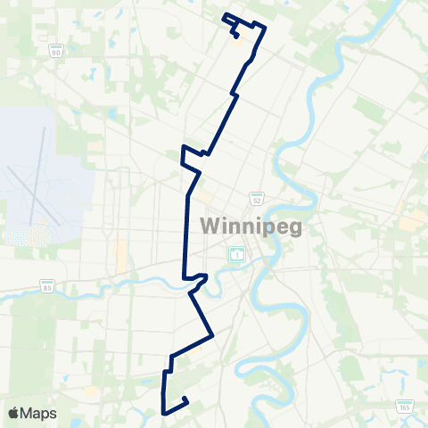 Winnipeg Transit Arlington - Stafford map