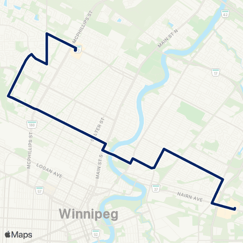 Winnipeg Transit Mountain - Munroe map