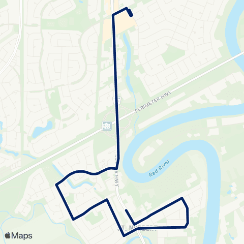 Winnipeg Transit St. Norbert map