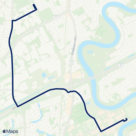 Winnipeg Transit Waverley map