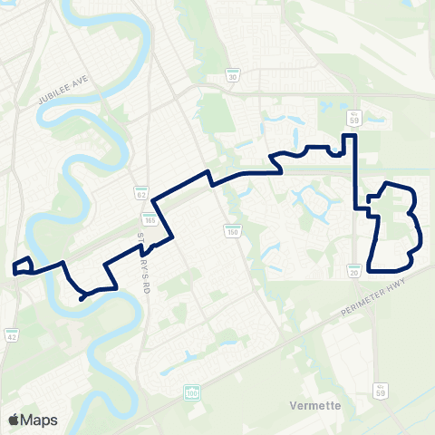 Winnipeg Transit Beliveau map