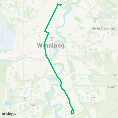 Winnipeg Transit McGregor - Osborne map