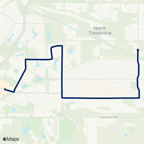 Winnipeg Transit Devonshire - Redonda map
