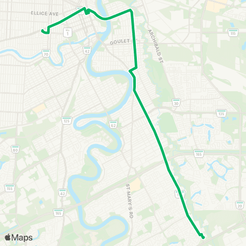 Winnipeg Transit St. Anne's - Provencher map