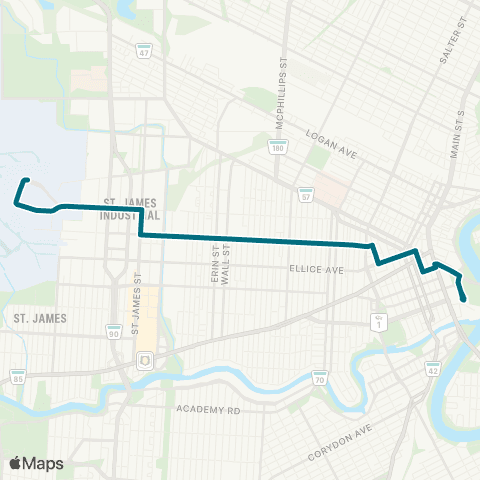 Winnipeg Transit Sargent map
