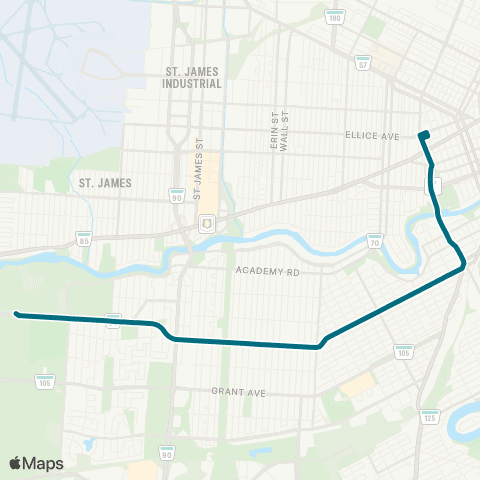 Winnipeg Transit Corydon map