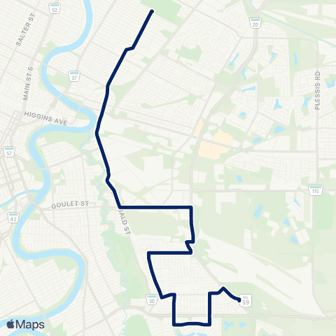 Winnipeg Transit Watt - Windsor Park map