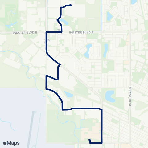 Winnipeg Transit Brookside map