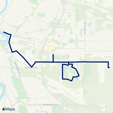 Winnipeg Transit Dugald map