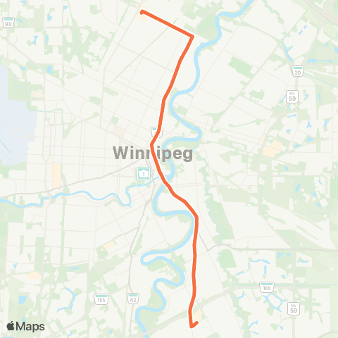 Winnipeg Transit Main - St. Mary's map