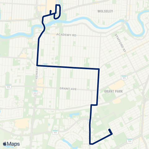 Winnipeg Transit River Heights - Cambridge map