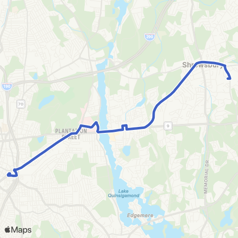 WRTA Shrewsbury St Shrewsbury map