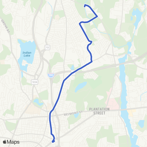 WRTA Mountain Vil-Century - Lincoln St map