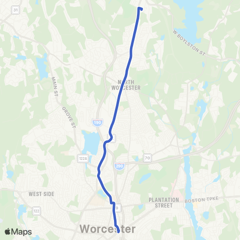 WRTA Walmart W.Boyl / Grove St map