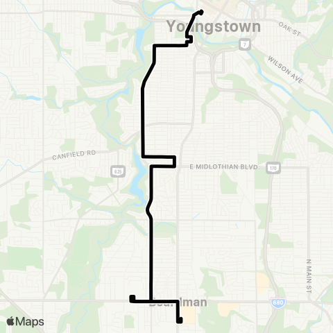 WRTA Glenwood Ave map