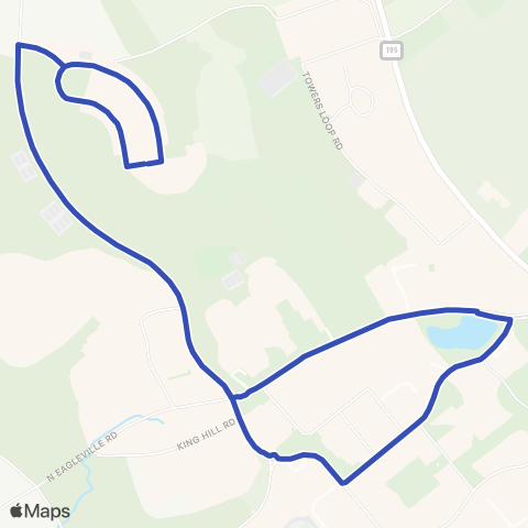 Windham Region Transit District (WRTD) Blue Line map