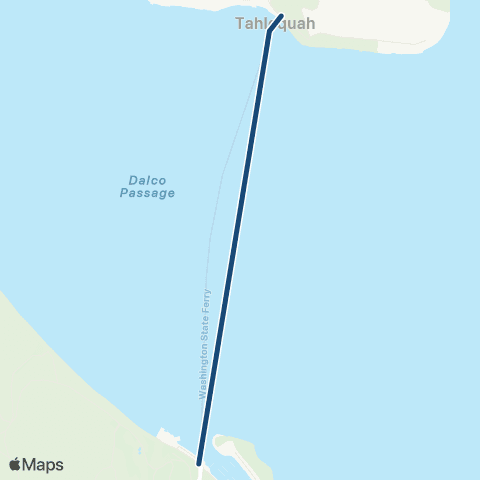 Washington State Ferries Point Defiance - Tahlequah map