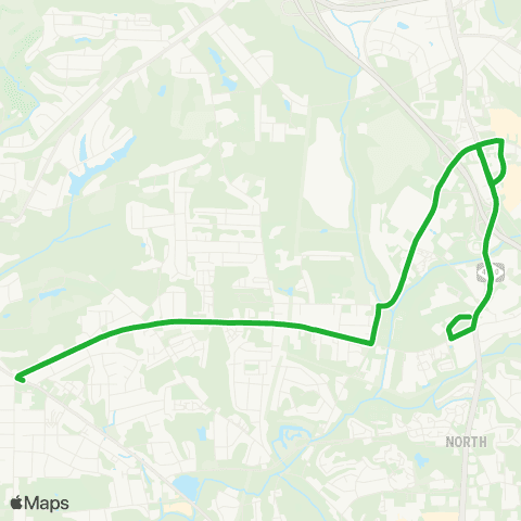 Winston-Salem Transit Authority Hanes Mill Circulator - Northside map