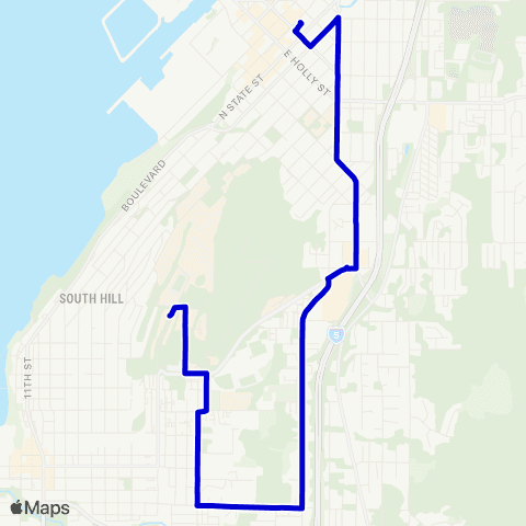 WTA Samish / WWU&Samish / Downtown map