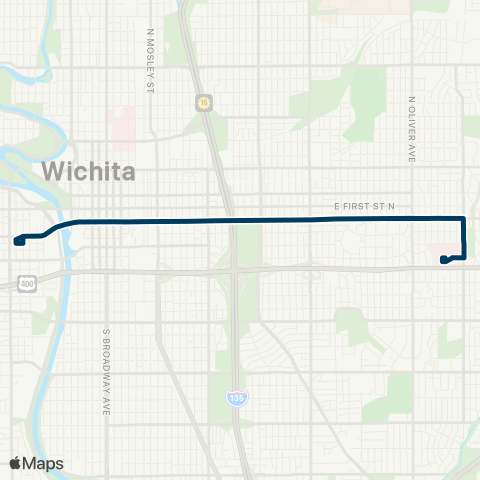 Wichita Transit Douglas map