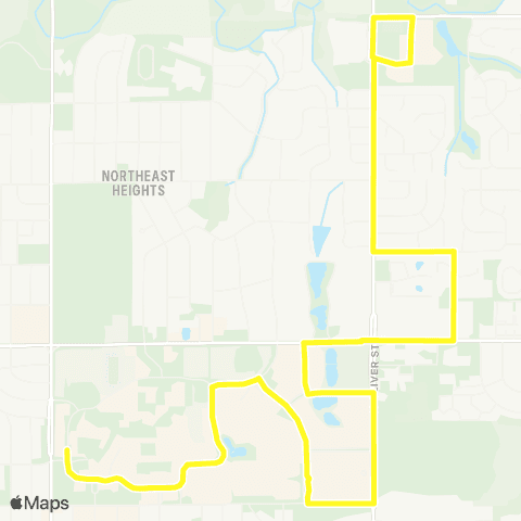 Wichita Transit WSU Loop map