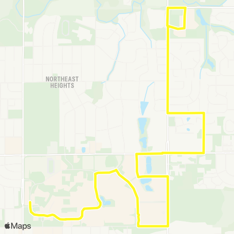 Wichita Transit Route 202A: WSU Loop map