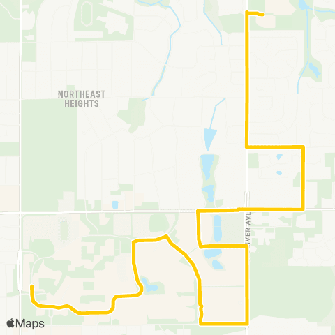 Wichita Transit WSU Circulator map